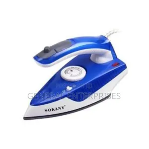 Blue and White Sokany Pl-388 Steam Travel Iron.