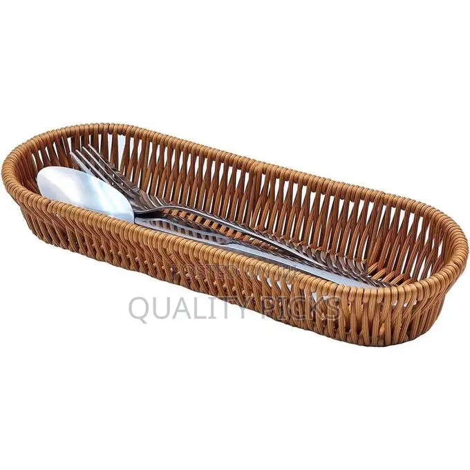 Wnvivi Imitation Rattan Utensil Holder,