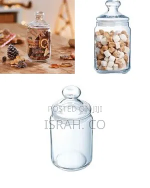 Elegant Glass Storage Jar With Decorative Lid