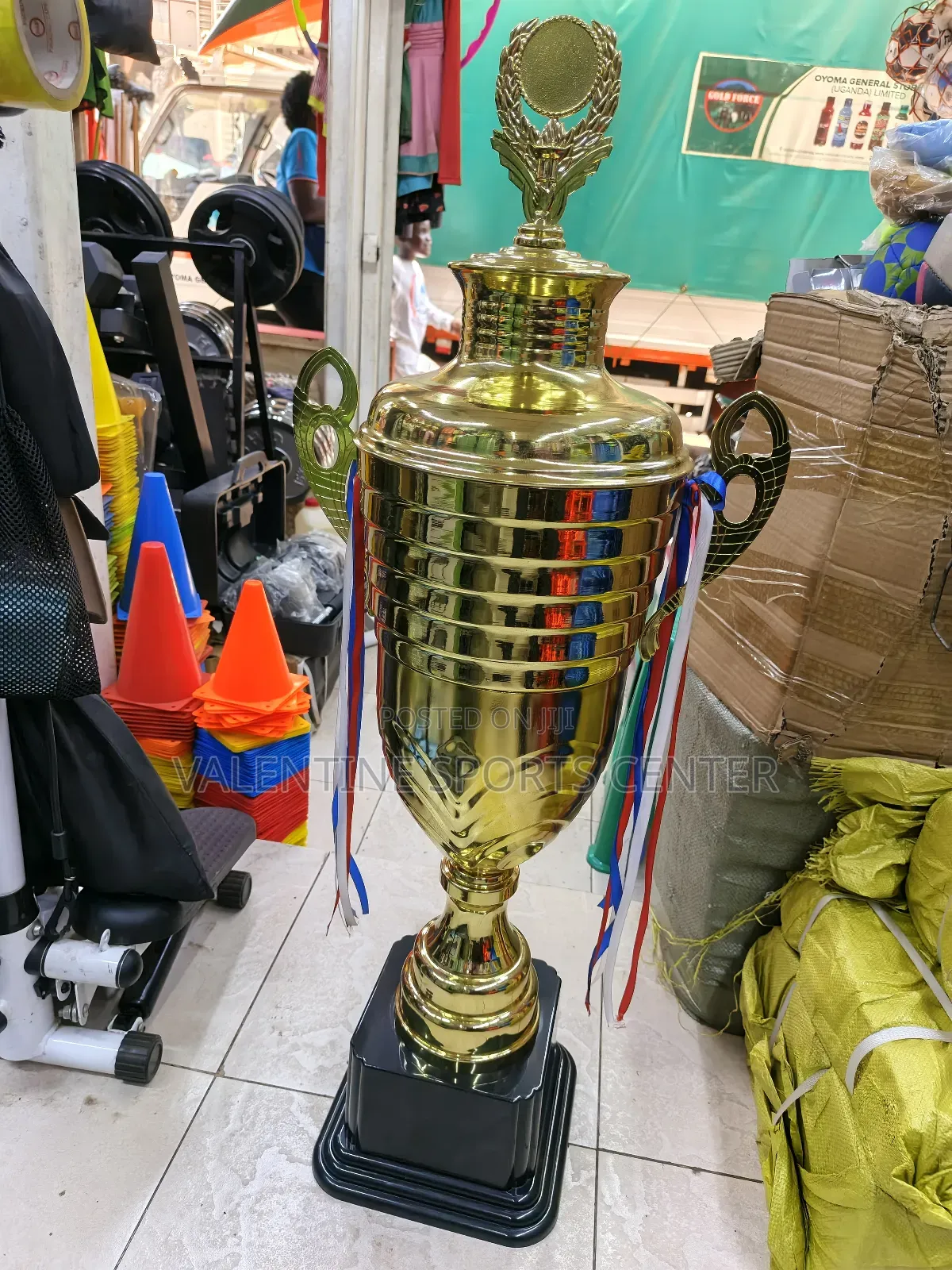Lone Big Size Trophy Gold Original Material