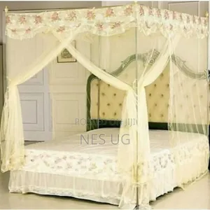 Mosquito Net With Stands 4*6/5*6/6*6 - Cream,Top Designs May Differ