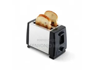 Hoffmans 2 Slice Electric Bread Toaster | 700w Silver Black