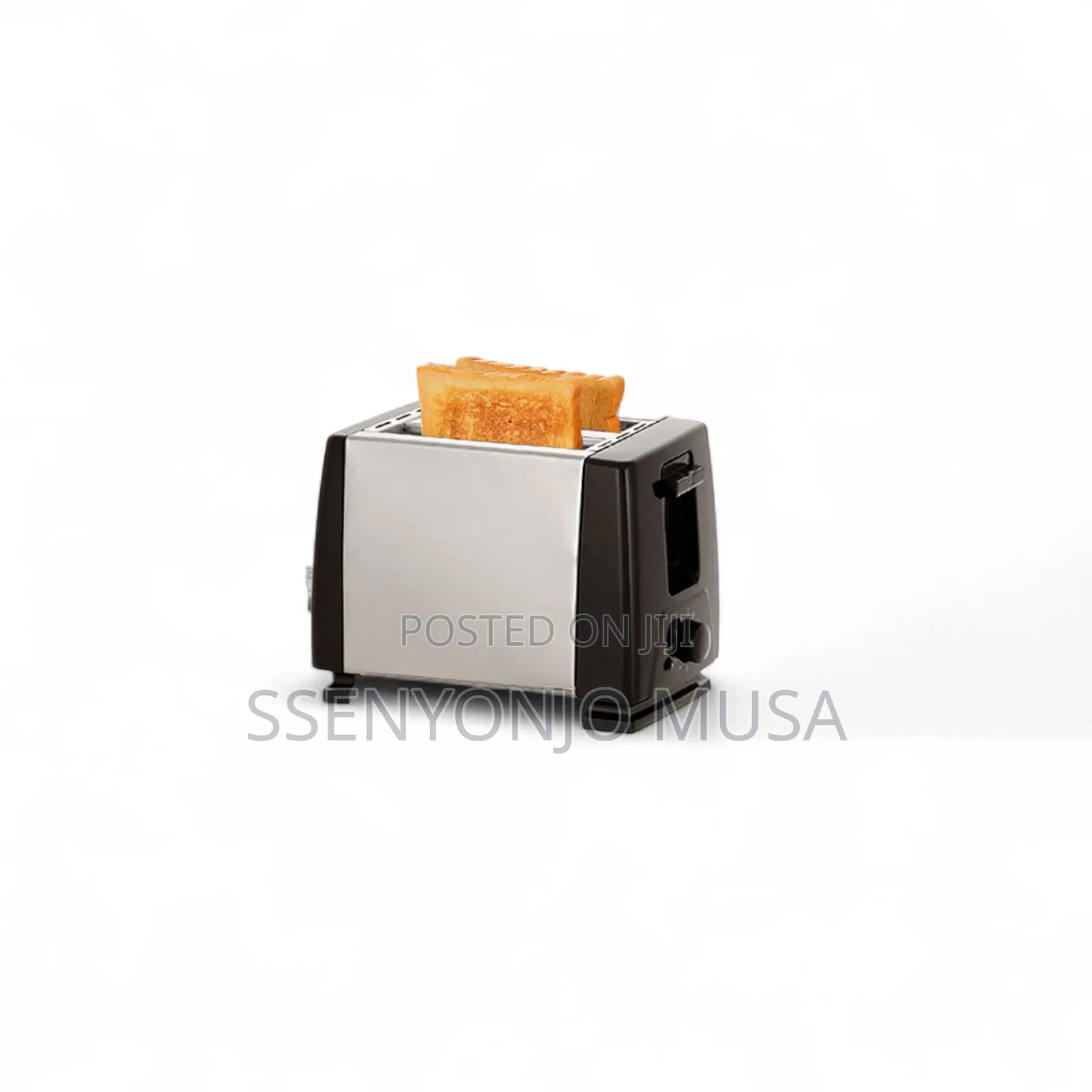 Hoffmans 2 Slice Electric Bread Toaster | 700w Silver Black