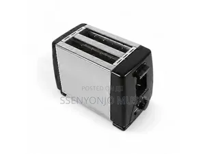 Hoffmans 2 Slice Electric Bread Toaster | 700w Silver Black