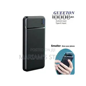 Gueeton 10000mah Power Charge Bank Compact Black