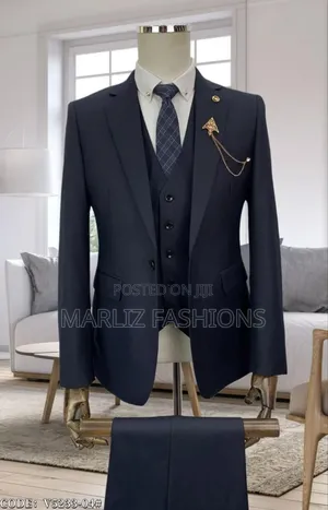 Men's Blue Three Piece Suit