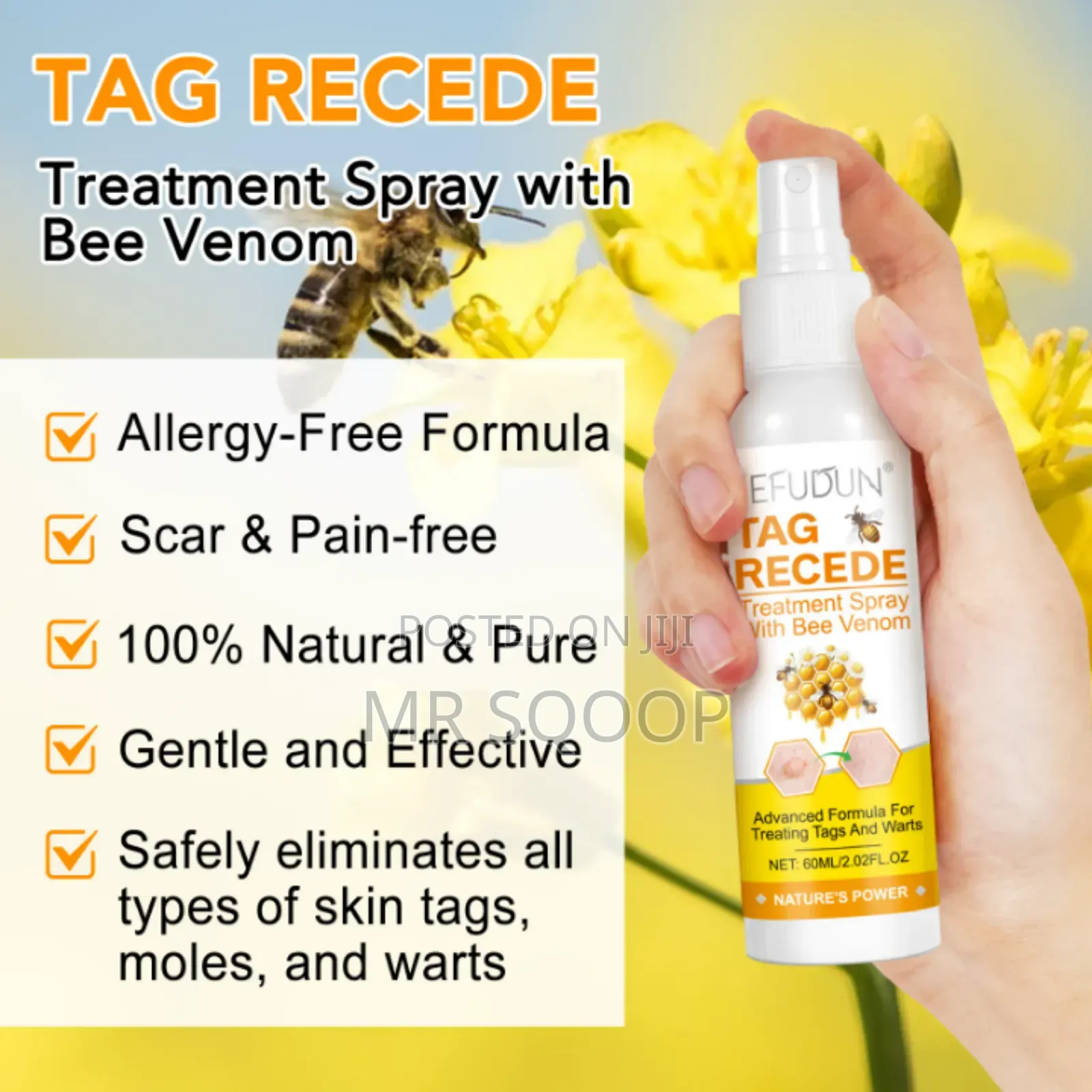Skin Tag Wart Removal Spray With Bee Venom – Fast Acting