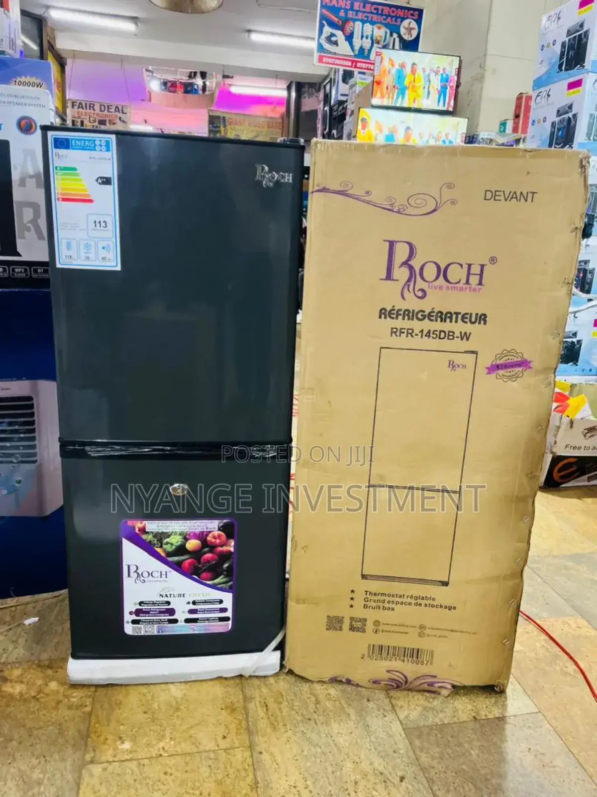 145 Litres Roch Refrigerator With Bottom Freezer