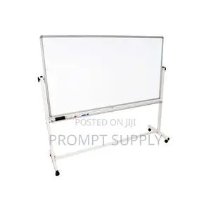 Double-Sided Whiteboard (90cmx120cm) With Stand Plus Markers Eraser