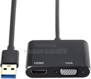 Usb 3.0 Hdmi Compatible Vga Adapter 1080p Hd for Computer