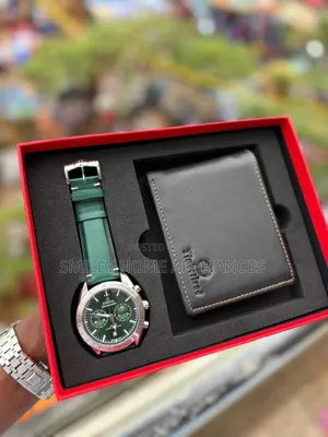 Men's Omega Valentines Wrist Time Edit Gift Box With a Leather Wallet