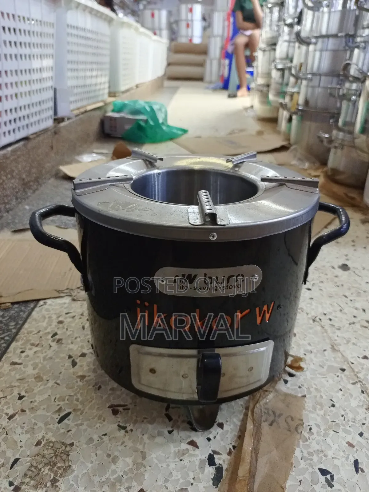 Burn Jikokoa High-Efficiency Charcoal-Saving Stove.