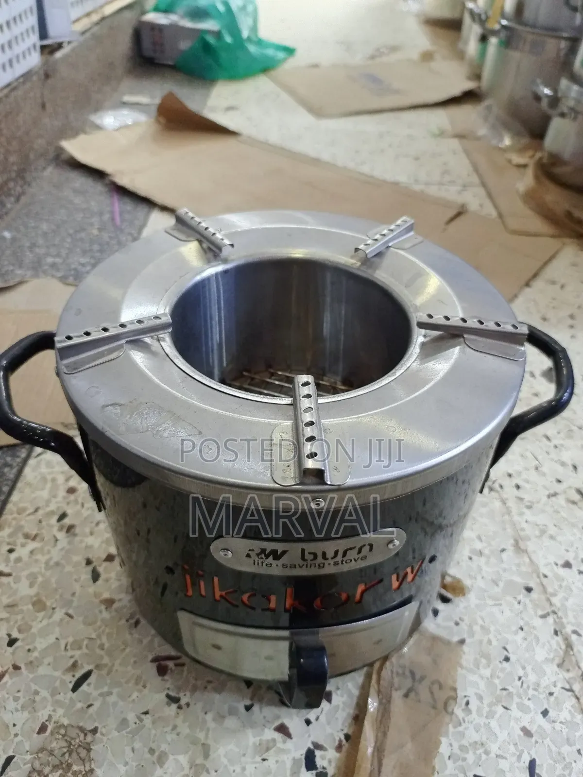 Burn Jikokoa High-Efficiency Charcoal-Saving Stove.