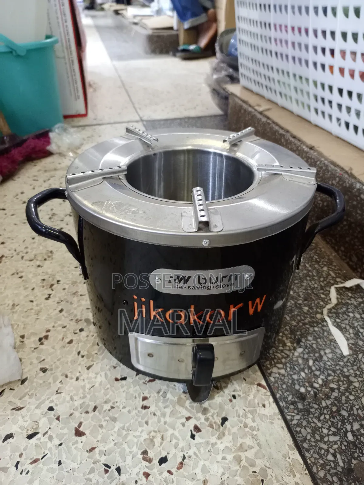 Burn Jikokoa High-Efficiency Charcoal-Saving Stove.