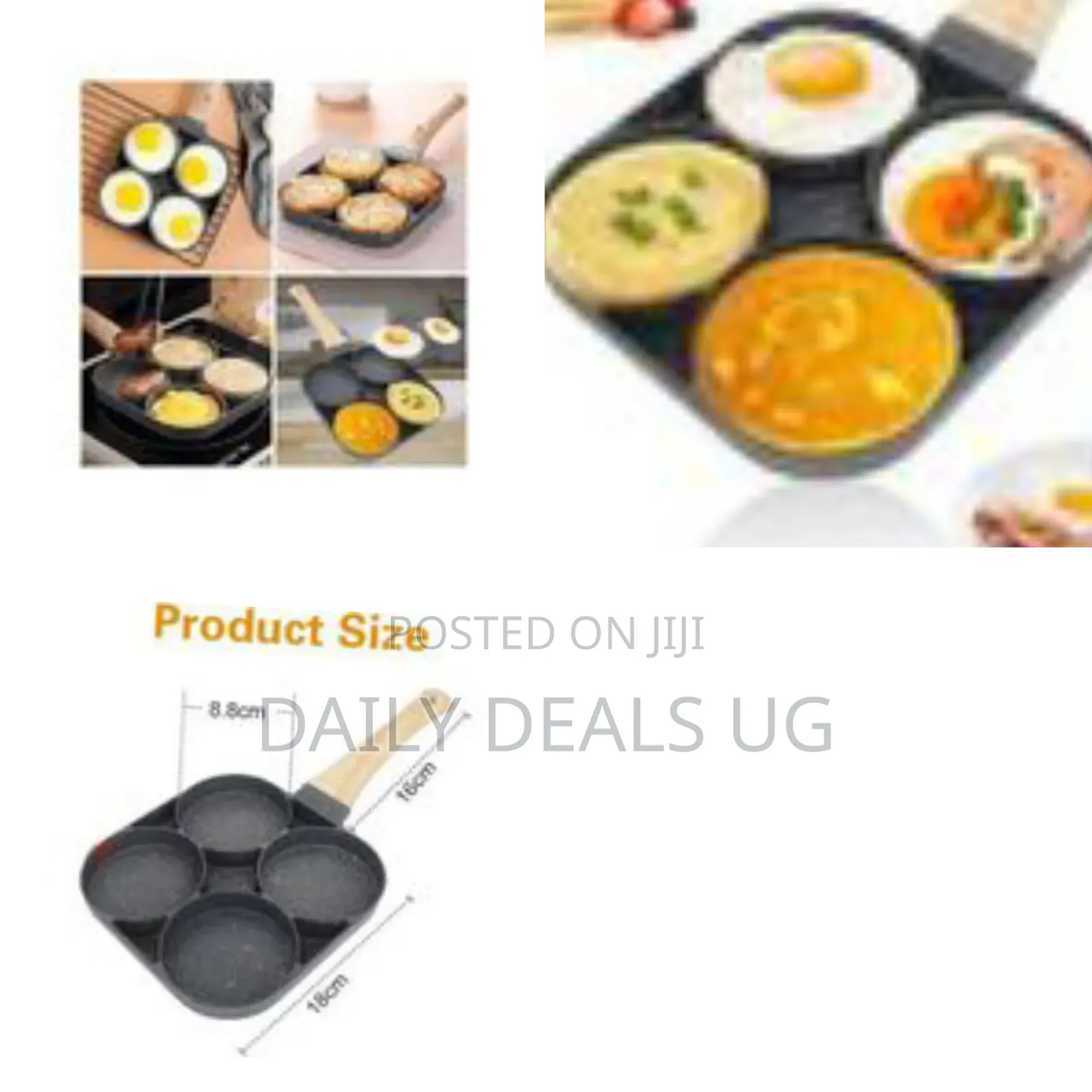 4-Hole Non-Stick Frying Pan