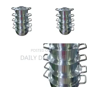 An Aluminum Cooking Pot and Saucepan Set of 10