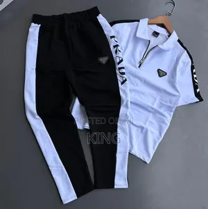 Pada Tracksuit With White Side Stripes.