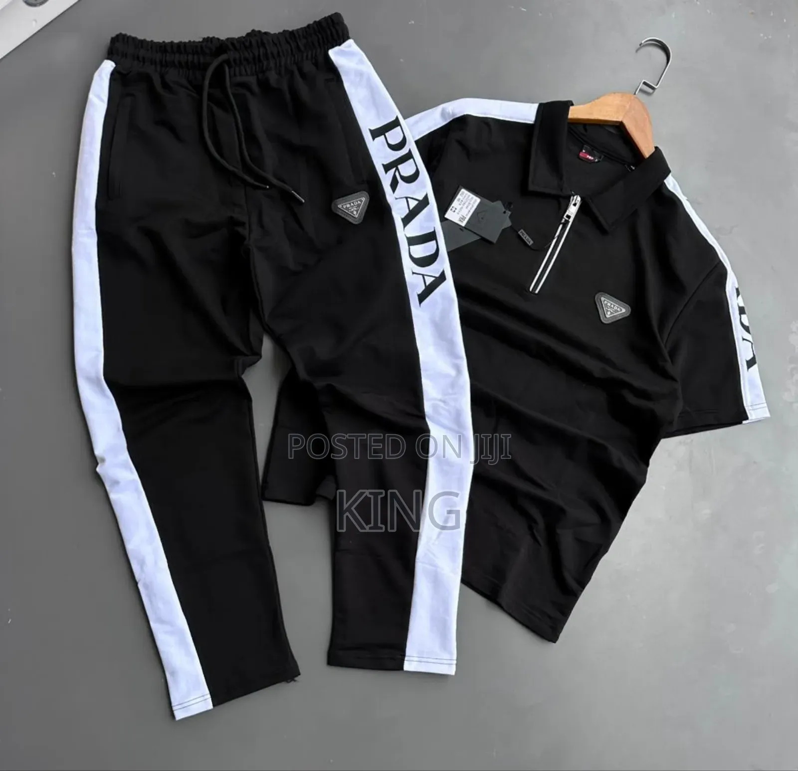 Pada Tracksuit With White Side Stripes.