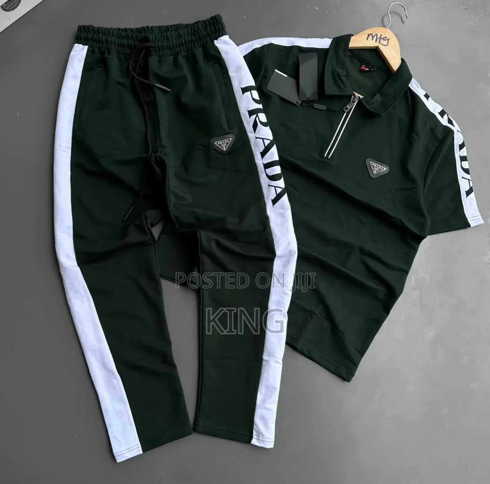 Pada Tracksuit With White Side Stripes.