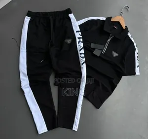 Pada Tracksuit With White Side Stripes.