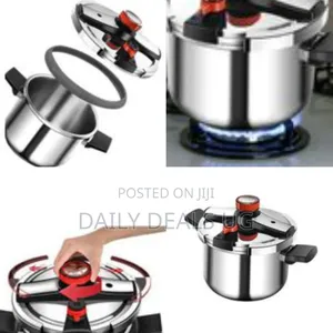 A Stainless Steel Stovetop Pressure Cooker