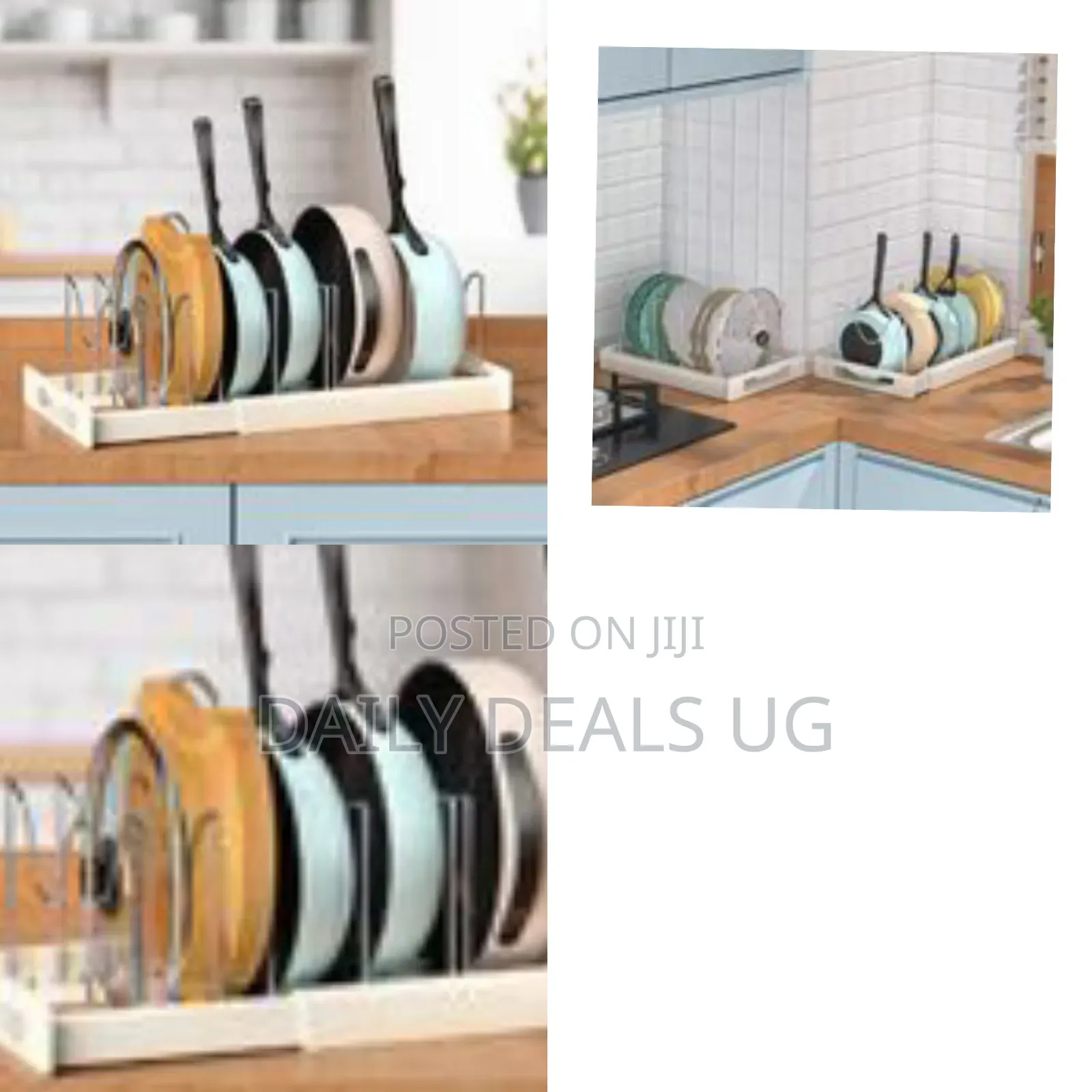 An Expandable Pot and Pan Organizer Rack