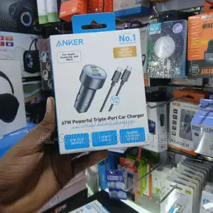 Anker Car Phone Charger/67w Tripple Port Car Charger