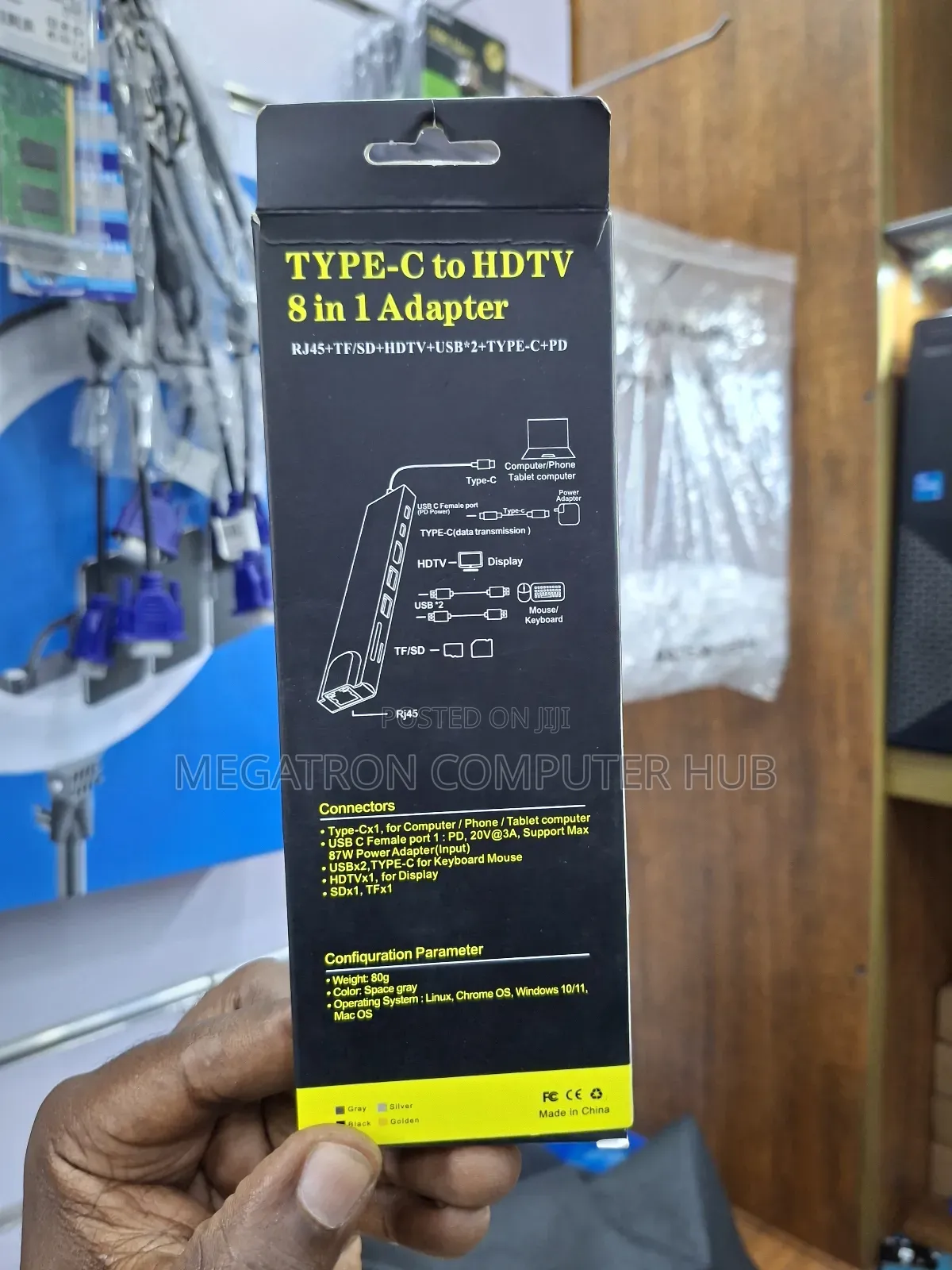 8 in 1 Usb Type C to HDTV Hub