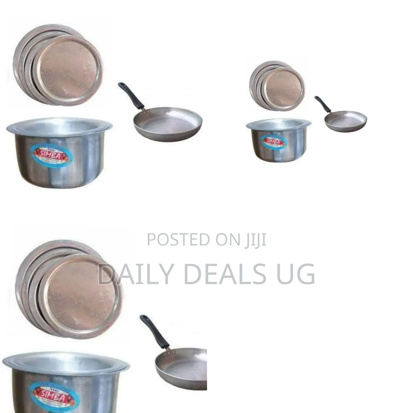 9-Piece Aluminum Saucepan Set With Covers and a Frying Pan