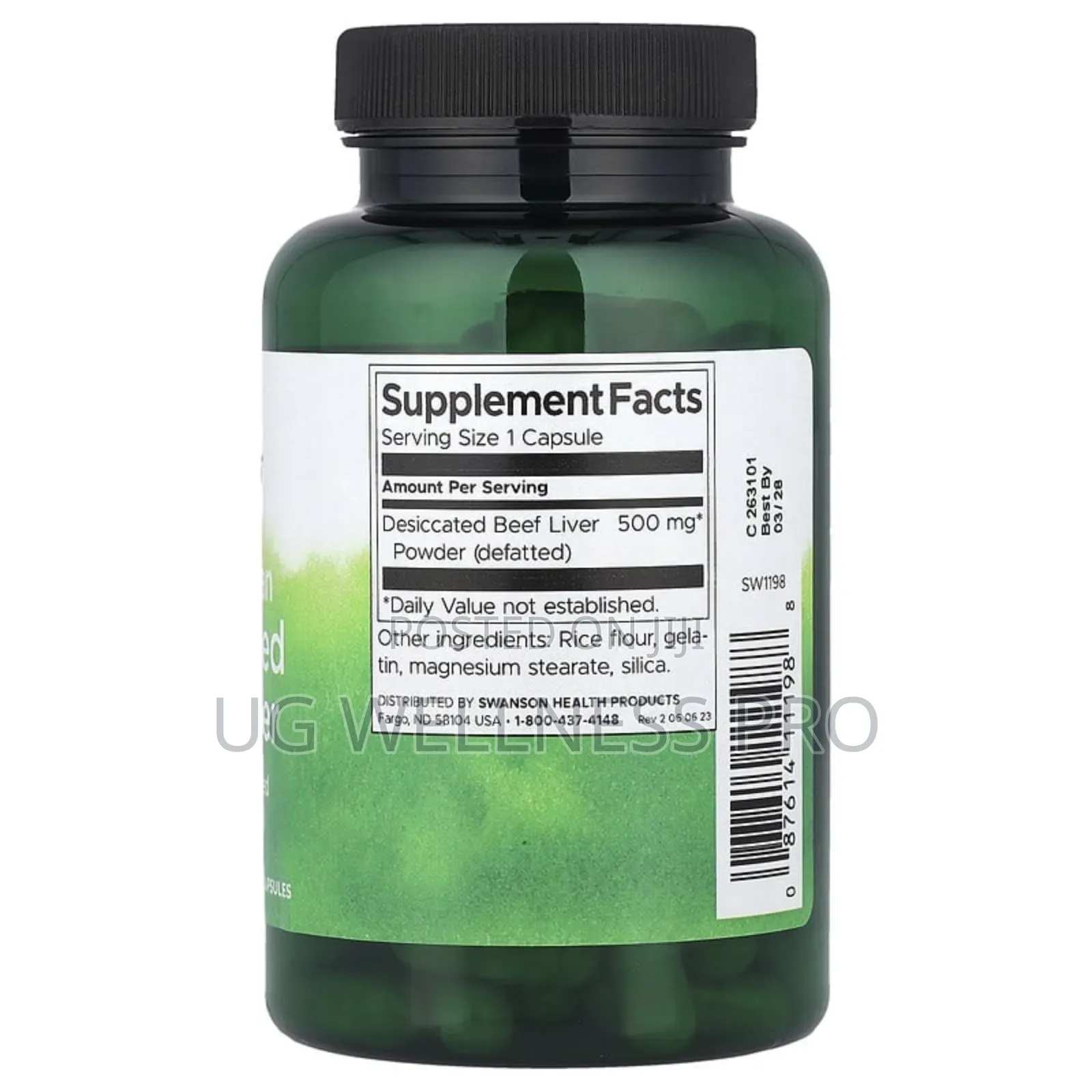 Swanson, Argentinian Desiccated Beef Liver, 500 Mg, 120 Capsules