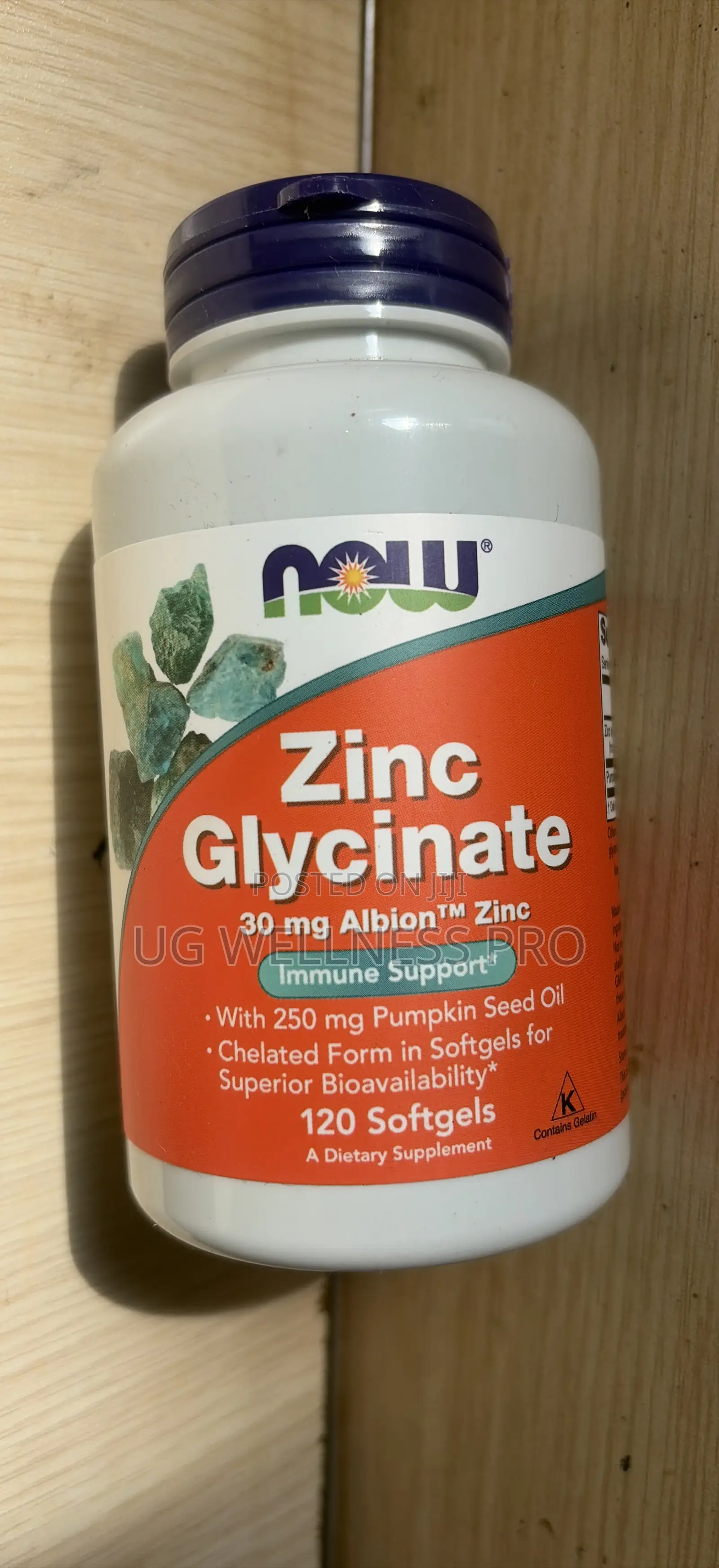 Now Foods, Zinc Glycinate, 120 Softgels