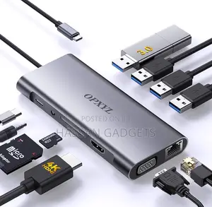 11in 1 Type C to Hdmi Usb 3.0 Vga Ethernet Sd Adapter