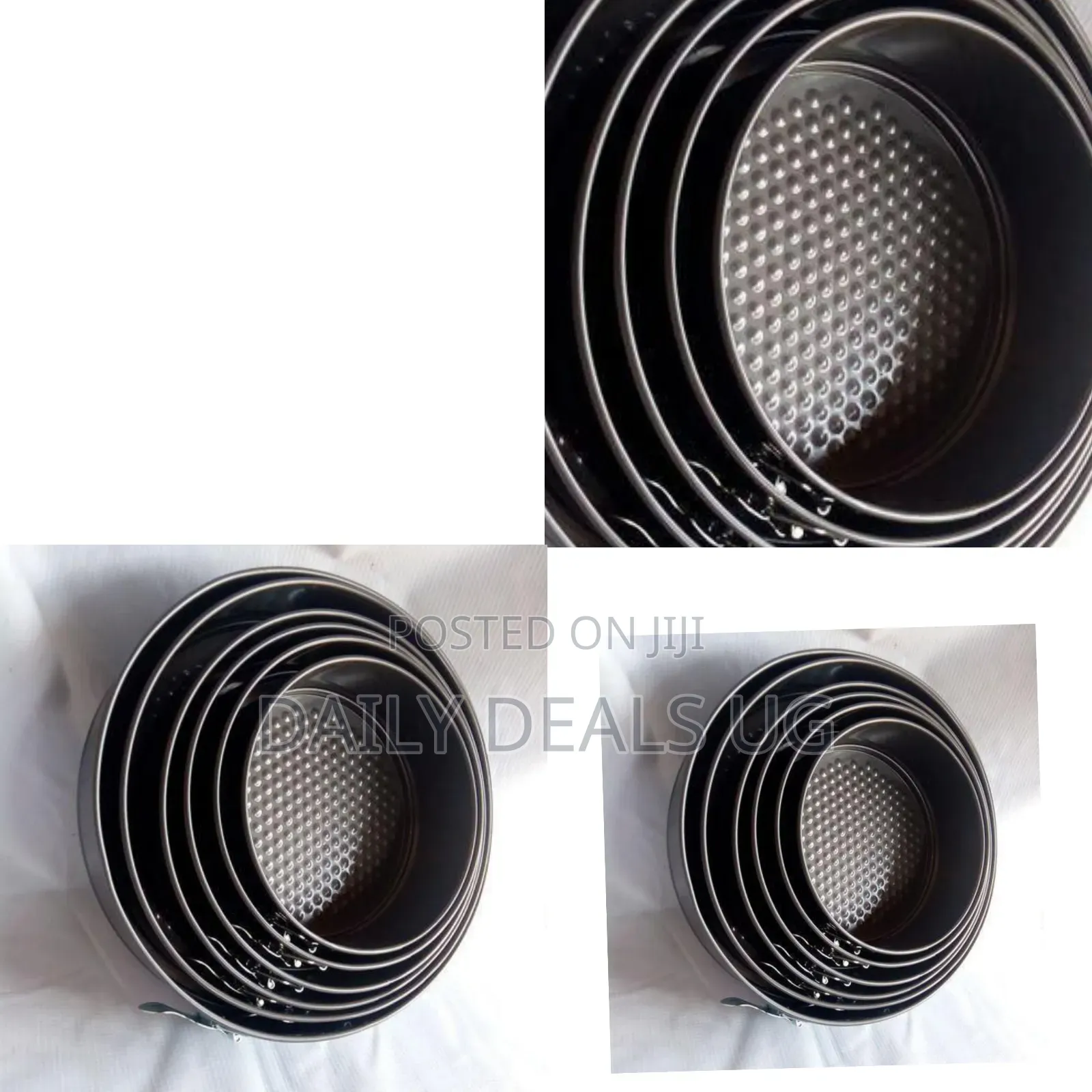 Set of Round, Non-Stick, Carbon Steel Springform Cake Pans