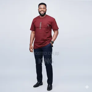 Linen Traditional African Kaftan Top Shirt