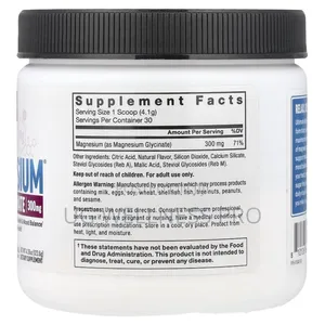 Ultimate Magnesium Glycinate Drink Mix, Raspberry Lemon, 123.6g