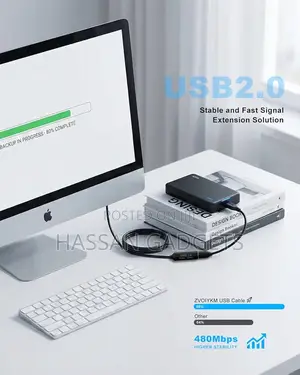 30m Usb 2.0 Extender Cable With Active Repeater Booster