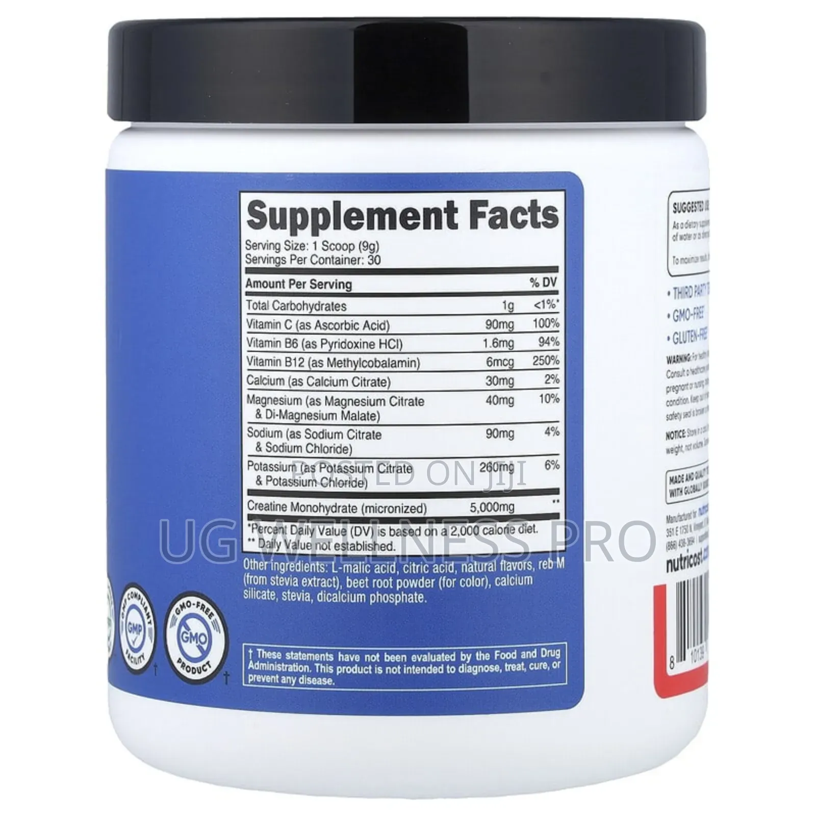 Performance, Creatine + Hydration, Fruit Punch, 10.1 Oz (282 G)