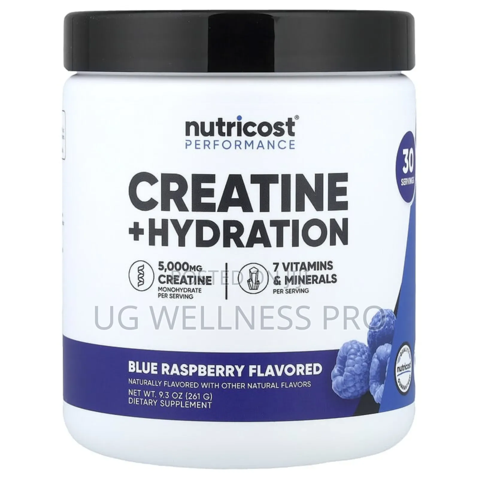 Performance, Creatine + Hydration, Blue Raspberry, 261g 30 Servings