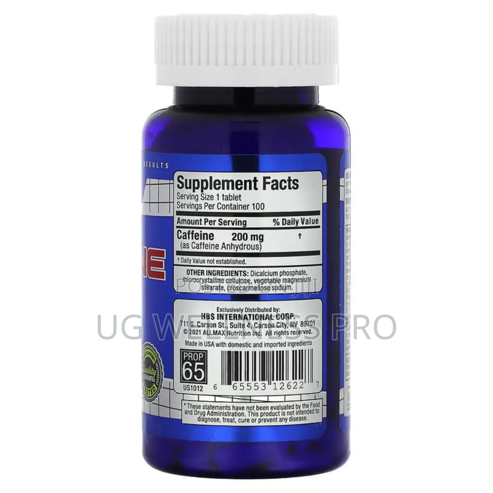 Allmax, Essentials, Caffeine, 200 Mg, 100 Tablets