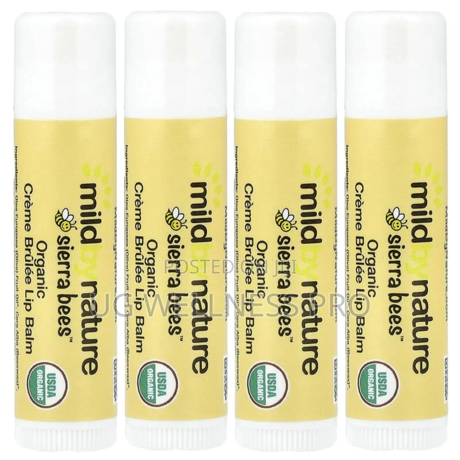 Sierra Beestm, Organic Lip Balms, Creme Brulee, 4 Pack, 4.25 G Each