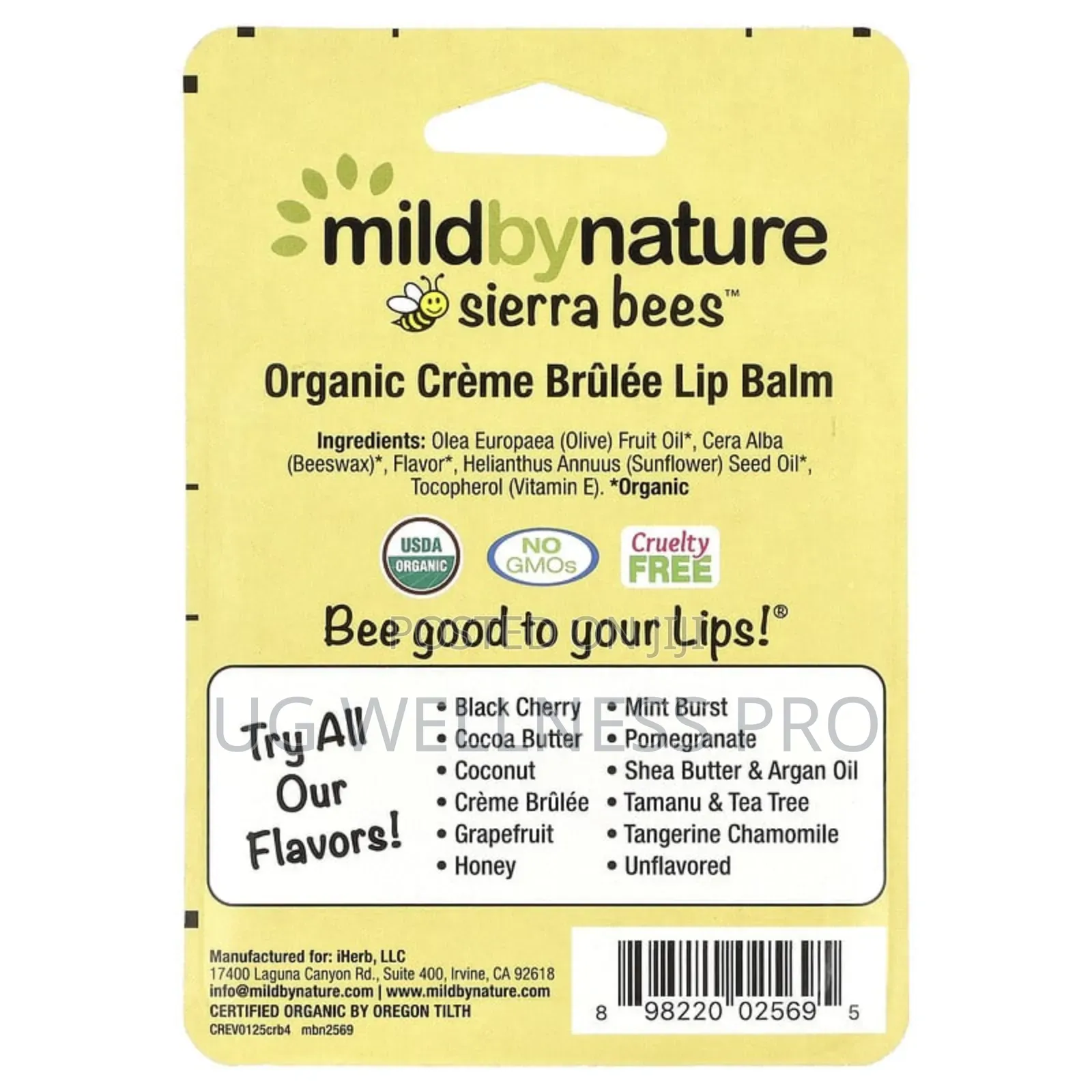 Sierra Beestm, Organic Lip Balms, Creme Brulee, 4 Pack, 4.25 G Each