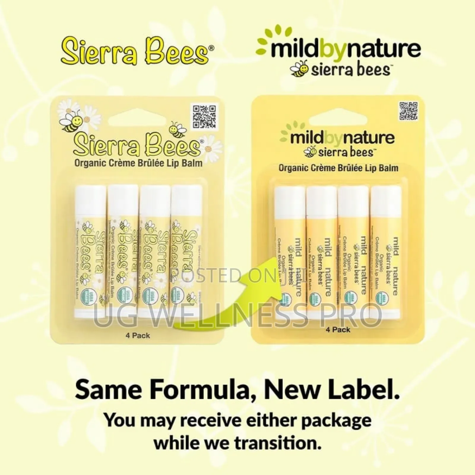 Sierra Beestm, Organic Lip Balms, Creme Brulee, 4 Pack, 4.25 G Each