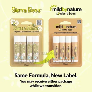 Sierra Bees, Organic Lip Balms, Cocoa Butter, 4 Pack, 4.25 G Each