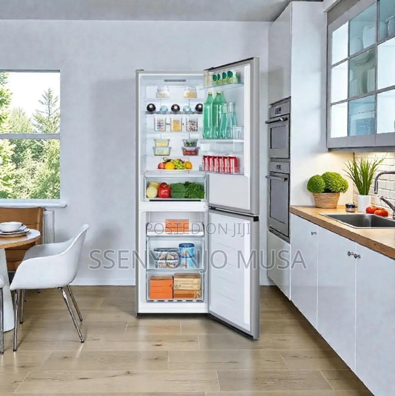 Hisense Fridge 341l Double Door Bottomfreezer With Dispenser- Silver