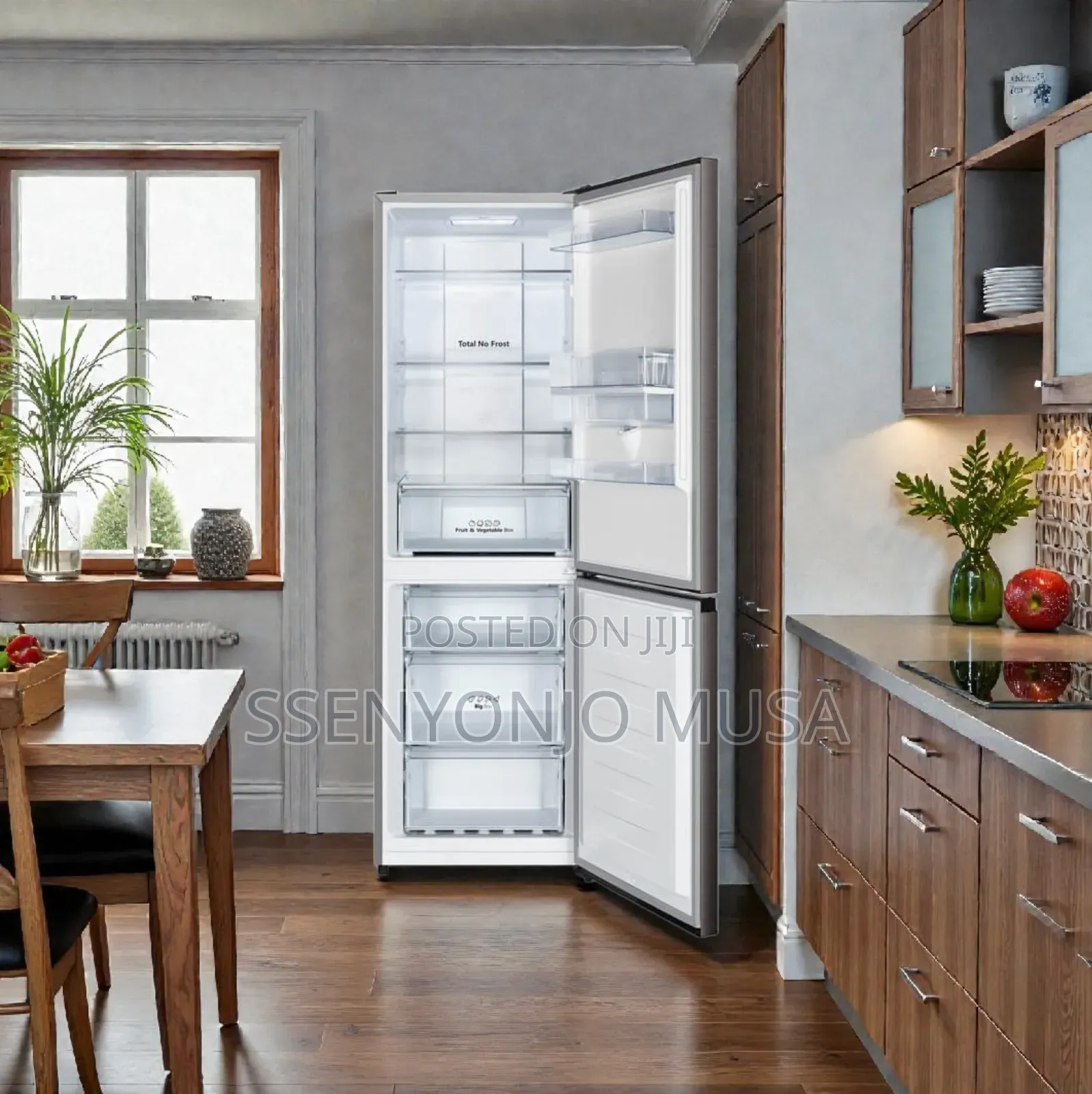 Hisense Fridge 341l Double Door Bottomfreezer With Dispenser- Silver