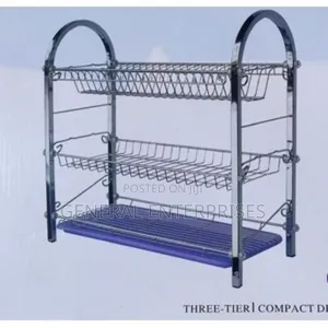 Three-Tier Compact Stainless Steel Dish