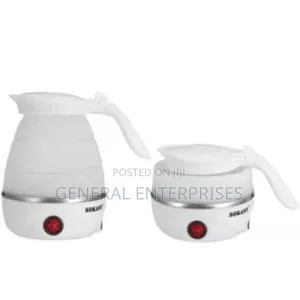 A Sokany Portable, Foldable Electric Travel Kettle.