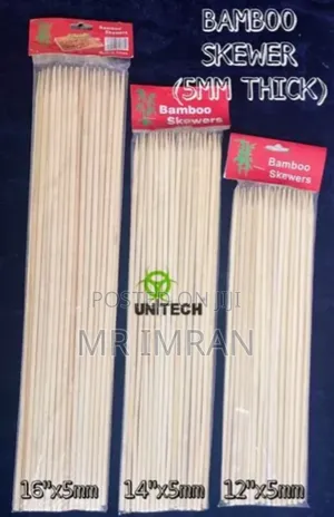 Big Bamboo Skewers, Also Known as Bamboo Dowel Rods or Sticks