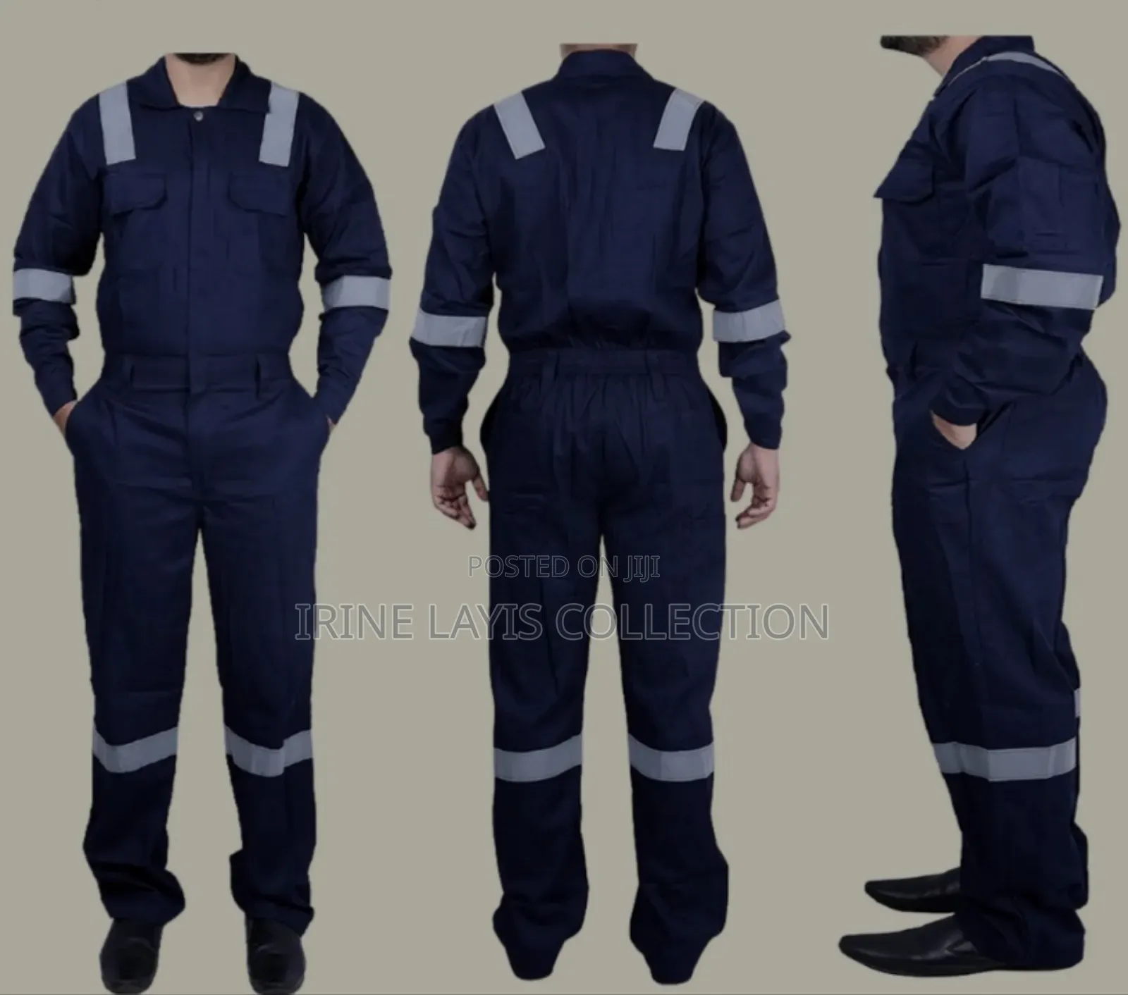 Long Sleeved Industrial Reflective Safety Overall Workwear.