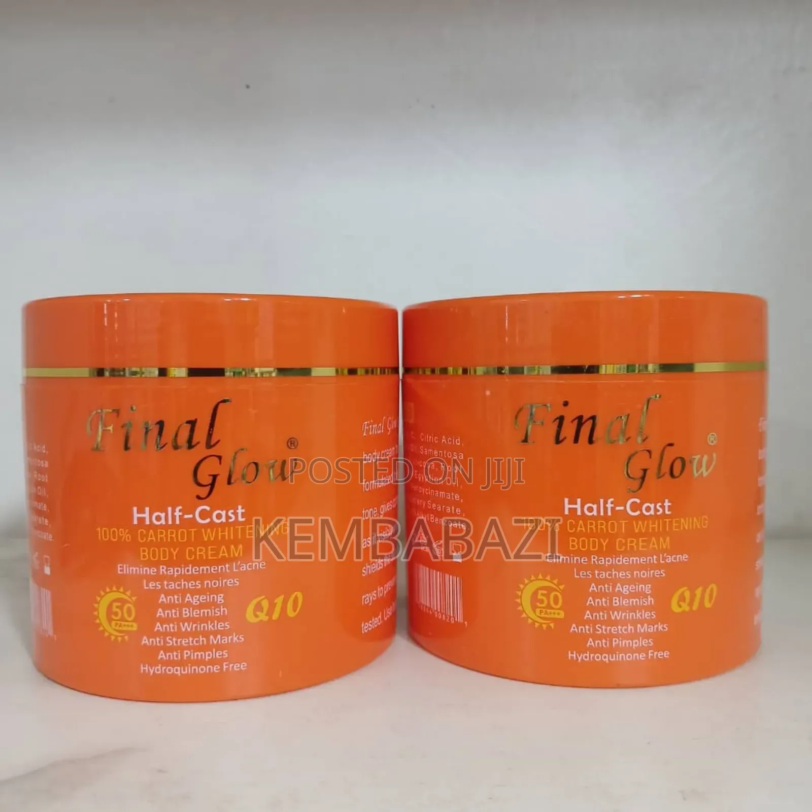 Final Glow Half-Cast Carrot Whitening Body Cream.